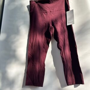 Lululemon Deep Burgundy Align Cropped Leggings